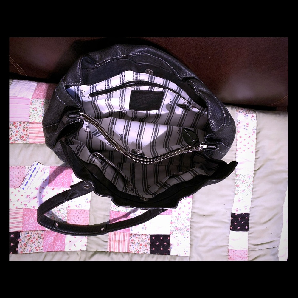 Pebbled black original coach!